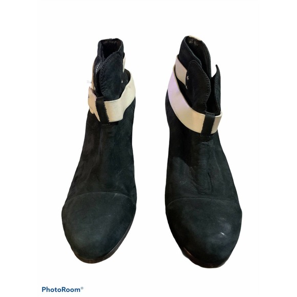 Rag & bone harrow booties black white suade 36 (5) - Picture 5 of 7